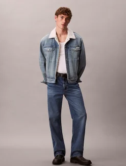 Calvin Klein Sherpa-Jeansjacke im 90er-Jahre-Look^Herren Jeansjacken|JackenFrisch Eingetroffen