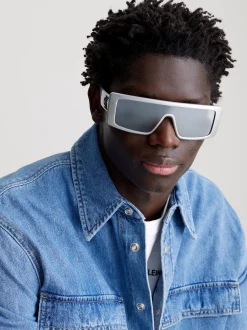 Calvin Klein Shield-Sonnenbrille CKJ23655S^Damen Sonnenbrillen|Sonnenbrillen