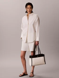 Calvin Klein Shopper aus Baumwoll-Canvas^Damen Tote Bags|Taschen