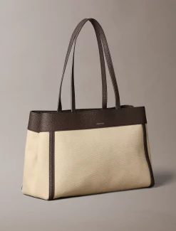 Calvin Klein Shopper aus Baumwoll-Canvas^Damen Tote Bags|Taschen