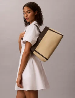 Calvin Klein Shopper aus Baumwoll-Canvas^Damen Tote Bags|Taschen