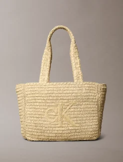 Calvin Klein Shopper aus handgeflochtenem Bast^Damen Tote Bags|Taschen