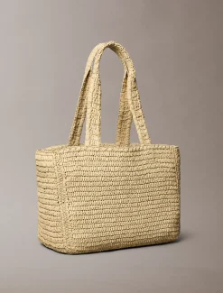 Calvin Klein Shopper aus handgeflochtenem Bast^Damen Tote Bags|Taschen