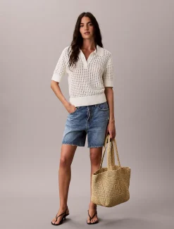 Calvin Klein Shopper aus handgeflochtenem Bast^Damen Tote Bags|Taschen