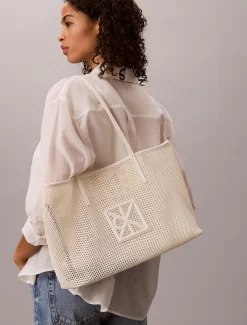 Calvin Klein Shopper aus Mesh mit Emblem-Logo^Damen Tote Bags|Taschen
