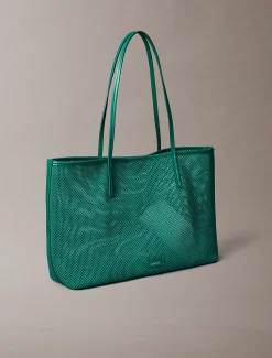 Calvin Klein Shopper aus Mesh mit Emblem-Logo^Damen Tote Bags|Taschen