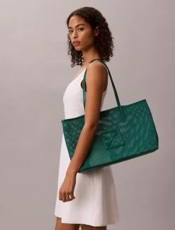 Calvin Klein Shopper aus Mesh mit Emblem-Logo^Damen Tote Bags|Taschen