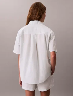 Calvin Klein Shorts-Pyjama-Set aus Baumwoll-Popeline^Damen Nachtwäsche & Loungewear