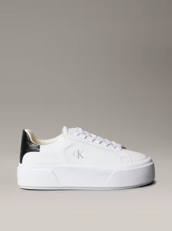 Calvin Klein Sienna - Plateau-Logo-Sneakers aus Leder^Damen SneakerFrisch Eingetroffen