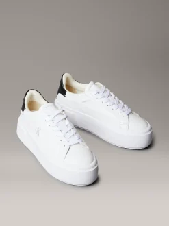 Calvin Klein Sienna - Plateau-Logo-Sneakers aus Leder^Damen SneakerFrisch Eingetroffen