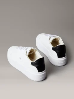 Calvin Klein Sienna - Plateau-Logo-Sneakers aus Leder^Damen SneakerFrisch Eingetroffen