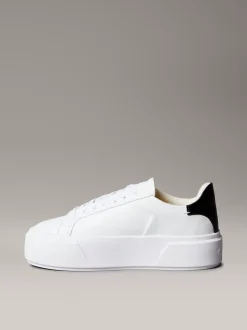 Calvin Klein Sienna - Plateau-Logo-Sneakers aus Leder^Damen SneakerFrisch Eingetroffen