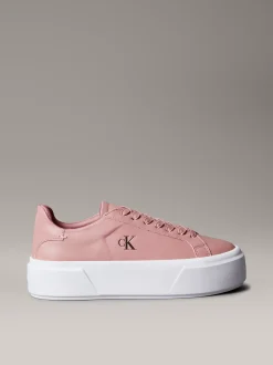 Calvin Klein Sienna - Plateau-Logo-Sneakers aus Leder^Damen SneakerFrisch Eingetroffen