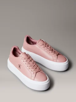 Calvin Klein Sienna - Plateau-Logo-Sneakers aus Leder^Damen SneakerFrisch Eingetroffen