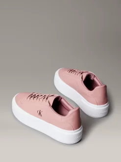 Calvin Klein Sienna - Plateau-Logo-Sneakers aus Leder^Damen SneakerFrisch Eingetroffen
