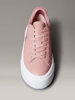 Calvin Klein Sienna - Plateau-Logo-Sneakers aus Leder^Damen SneakerFrisch Eingetroffen