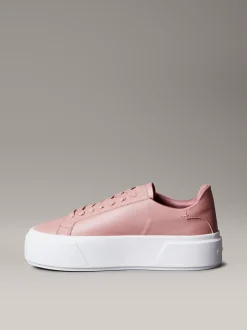 Calvin Klein Sienna - Plateau-Logo-Sneakers aus Leder^Damen SneakerFrisch Eingetroffen