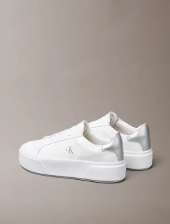 Calvin Klein Sienna - Plateau-Logo-Sneakers aus Leder^Damen SneakerFrisch Eingetroffen