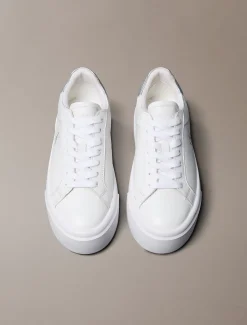 Calvin Klein Sienna - Plateau-Logo-Sneakers aus Leder^Damen SneakerFrisch Eingetroffen