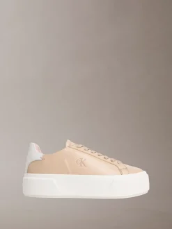 Calvin Klein Sienna - Plateau-Logo-Sneakers aus Leder^Damen SneakerFrisch Eingetroffen