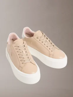 Calvin Klein Sienna - Plateau-Logo-Sneakers aus Leder^Damen SneakerFrisch Eingetroffen