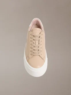 Calvin Klein Sienna - Plateau-Logo-Sneakers aus Leder^Damen SneakerFrisch Eingetroffen