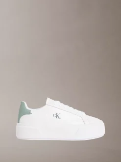 Calvin Klein Sienna - Plateau-Logo-Sneakers aus Leder^Damen SneakerFrisch Eingetroffen