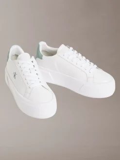 Calvin Klein Sienna - Plateau-Logo-Sneakers aus Leder^Damen SneakerFrisch Eingetroffen