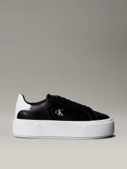 Calvin Klein Sienna - Plateau-Logo-Sneakers aus Leder^Damen SneakerFrisch Eingetroffen