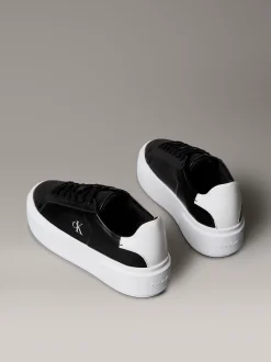 Calvin Klein Sienna - Plateau-Logo-Sneakers aus Leder^Damen SneakerFrisch Eingetroffen