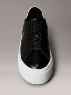 Calvin Klein Sienna - Plateau-Logo-Sneakers aus Leder^Damen SneakerFrisch Eingetroffen