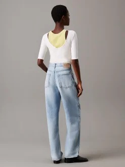 Calvin Klein Skinny Top mit U-Ausschnitt aus Modal^Damen T-shirts & Tops