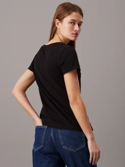 Calvin Klein Slim Fit T-Shirt mit V-Ausschnitt^Damen T-shirts & Tops