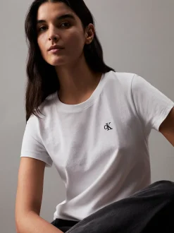 Calvin Klein Slim T-Shirt aus Baumwolle^Damen T-shirts & Tops
