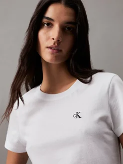 Calvin Klein Slim T-Shirt aus Baumwolle^Damen T-shirts & Tops