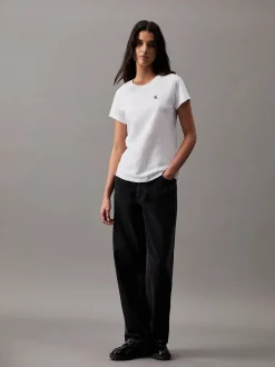 Calvin Klein Slim T-Shirt aus Baumwolle^Damen T-shirts & Tops