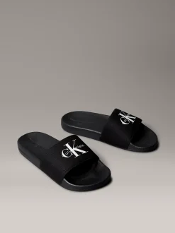 Calvin Klein Slippers aus Canvas mit Logo^Damen Slippers