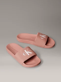 Calvin Klein Slippers aus Canvas mit Logo^Damen Slippers