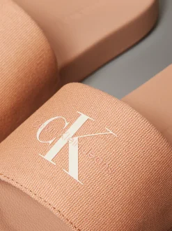 Calvin Klein Slippers aus Canvas mit Logo^Damen Slippers