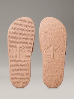 Calvin Klein Slippers aus Canvas mit Logo^Damen Slippers