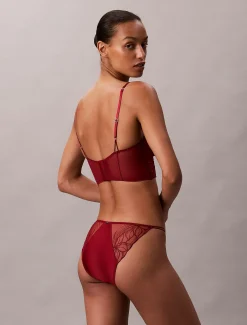 Calvin Klein Slips - CK Black Floral Lace^Damen Dessous|Unterhosen