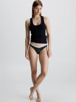 Calvin Klein Slips mit Spitzenbesatz^Damen Unterhosen