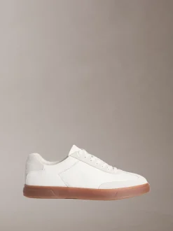 Calvin Klein Sneakers aus Leder mit charakteristischem Logo^Damen SneakerFrisch Eingetroffen