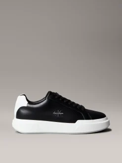 Calvin Klein Sneakers aus Leder mit charakteristischem Logo^Herren SneakerFrisch Eingetroffen