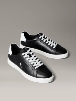 Calvin Klein Sneakers aus Leder mit charakteristischem Logo^Damen SneakerFrisch Eingetroffen