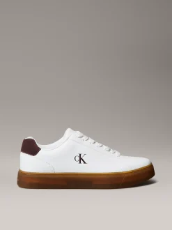 Calvin Klein Sneakers aus Leder mit charakteristischem Logo^Herren SneakerFrisch Eingetroffen