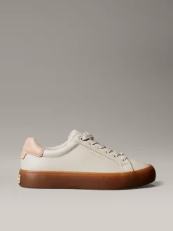 Calvin Klein Sneakers aus weichem Leder mit Logoprägung^Damen SneakerFrisch Eingetroffen