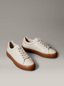 Calvin Klein Sneakers aus weichem Leder mit Logoprägung^Damen SneakerFrisch Eingetroffen