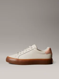 Calvin Klein Sneakers aus weichem Leder mit Logoprägung^Damen SneakerFrisch Eingetroffen