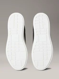 Calvin Klein Sneakers mit Leder-Emblem-Logo-Muster^Damen SneakerFrisch Eingetroffen